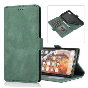 For iPhone X / XS Retro Magnetic Closing Clasp Horizontal Flip Leather Case with Holder & Card Slots & Photo Frame & Wallet(Green)