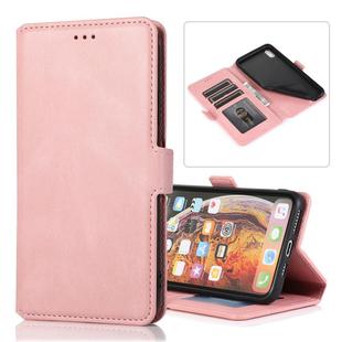 For iPhone X / XS Retro Magnetic Closing Clasp Horizontal Flip Leather Case with Holder & Card Slots & Photo Frame & Wallet(Rose Gold)
