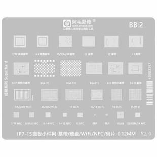 AMAOE 0.12mm Reballing Stencil For iPhone 7-15 Series
