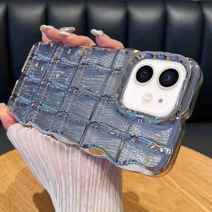 For iPhone 11 Wavy Texture Water Ripples Glitter Paper TPU Phone Case(Silver)