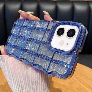 For iPhone 11 Wavy Texture Water Ripples Glitter Paper TPU Phone Case(Blue)