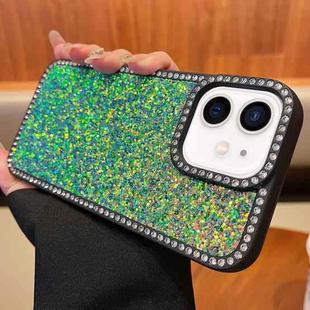 For iPhone 11 Diamond Glitter Shiny Surface TPU Phone Case(Green)