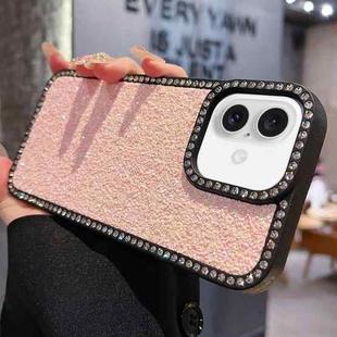 For iPhone 16 Plus Diamond Glitter Shiny Surface TPU Phone Case(Pink)