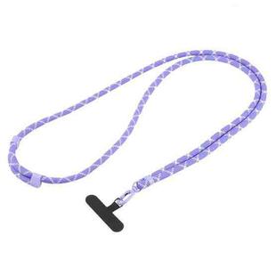 Universal Colorful Buckle Adjustable Mobile Phone Anti-lost Crossbody Lanyard(Purple White)