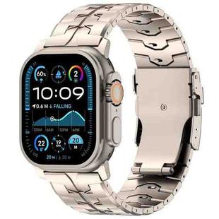 For Apple Watch 46mm / 49mm / 45mm / 44mm 26mm Quick Release Flat Buckle Titanium Alloy Watch Band(Titanium)