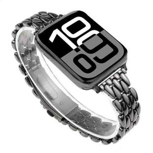 For Apple Watch 46mm / 49mm / 45mm / 44mm Water Drop Zinc Alloy Watch Band(Black)