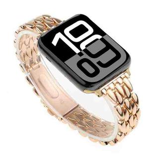 For Apple Watch 42mm / 41mm / 40mm / 38mm Water Drop Zinc Alloy Watch Band(Rose Gold)