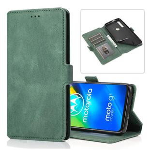 For Motorola Moto G8 Power Retro Magnetic Closing Clasp Horizontal Flip Leather Case with Holder & Card Slots & Photo Frame & Wallet(Green)
