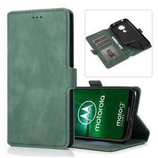For Motorola Moto G7 Power(US Version) Retro Magnetic Closing Clasp Horizontal Flip Leather Case with Holder & Card Slots & Photo Frame & Wallet(Green)