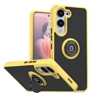 For vivo Y29s 5G Q Shadow 1 Series TPU + PC Phone Case with Ring(Yellow)