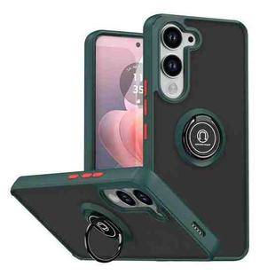For vivo Y29s 5G Q Shadow 1 Series TPU + PC Phone Case with Ring(Dark Green)