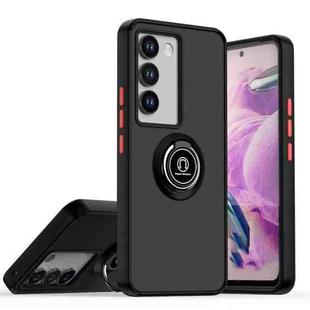 For vivo V30 Lite 5G Q Shadow 1 Series TPU + PC Phone Case with Ring(Black+Red)