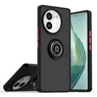 For vivo V40 Lite 5G Q Shadow 1 Series TPU + PC Phone Case with Ring(Black+Red)
