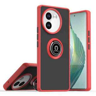 For vivo V40 Lite 5G Q Shadow 1 Series TPU + PC Phone Case with Ring(Red)