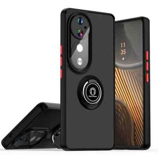 For vivo V40 Q Shadow 1 Series TPU + PC Phone Case with Ring(Black+Red)