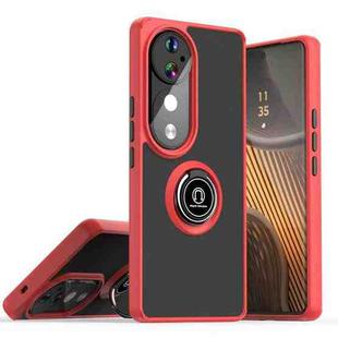 For vivo V40 Q Shadow 1 Series TPU + PC Phone Case with Ring(Red)