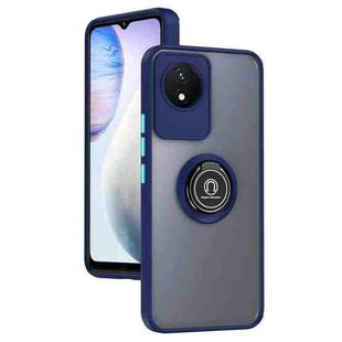 For vivo Y02 4G Q Shadow 1 Series TPU + PC Phone Case with Ring(Royal Blue)