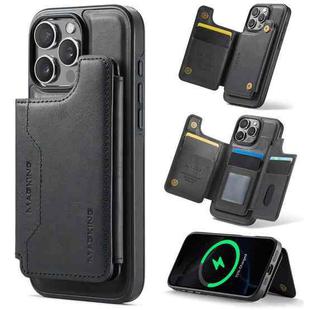 For iPhone 16 Pro Max DG.MING MAGKING-K3 Series MagSafe RFID Card Bag Detachable Phone Case(Black)