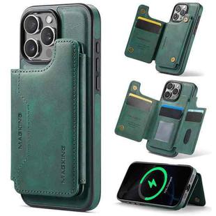 For iPhone 16 Pro Max DG.MING MAGKING-K3 Series MagSafe RFID Card Bag Detachable Phone Case(Green)