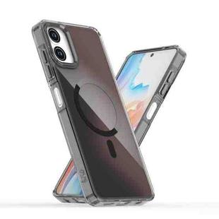 For Samsung Galaxy A06 4G Plating Gradient Discolor MagSafe Phone Case(Black)