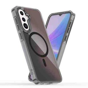 For Samsung Galaxy A56 5G Plating Gradient Discolor MagSafe Phone Case(Black)