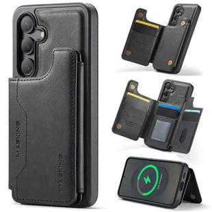 For Samsung Galaxy S25 5G DG.MING MAGKING-K3 Series MagSafe RFID Card Bag Detachable Phone Case(Black)