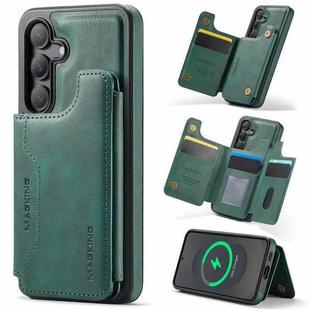 For Samsung Galaxy S25 5G DG.MING MAGKING-K3 Series MagSafe RFID Card Bag Detachable Phone Case(Green)