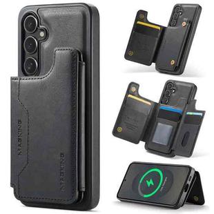 For Samsung Galaxy S25+ 5G DG.MING MAGKING-K3 Series MagSafe RFID Card Bag Detachable Phone Case(Black)