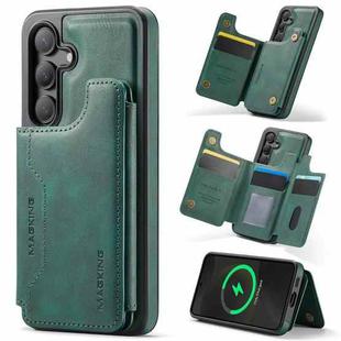 For Samsung Galaxy S24 5G DG.MING MAGKING-K3 Series MagSafe RFID Card Bag Detachable Phone Case(Green)