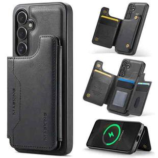 For Samsung Galaxy S24+ 5G DG.MING MAGKING-K3 Series MagSafe RFID Card Bag Detachable Phone Case(Black)