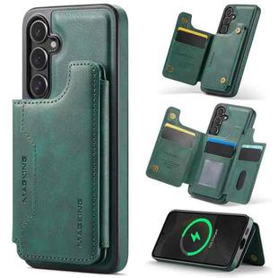 For Samsung Galaxy S24+ 5G DG.MING MAGKING-K3 Series MagSafe RFID Card Bag Detachable Phone Case(Green)