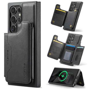 For Samsung Galaxy S24 Ultra 5G DG.MING MAGKING-K3 Series MagSafe RFID Card Bag Detachable Phone Case(Black)