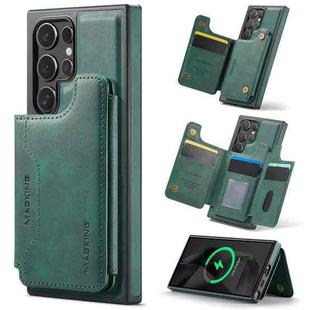 For Samsung Galaxy S24 Ultra 5G DG.MING MAGKING-K3 Series MagSafe RFID Card Bag Detachable Phone Case(Green)