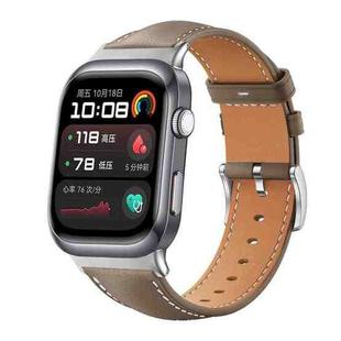 For Huawei Watch D2 22mm xDfind Flat Head Black Shark Fine Grain Leather Watch Band(Light Grey)