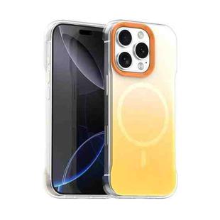 For iPhone 16 Pro Max Borderless Series Magnetic MagSafe Gradient Color Phone Case(Yellow)