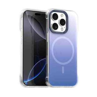 For iPhone 16 Pro Max Borderless Series Magnetic MagSafe Gradient Color Phone Case(Blue)