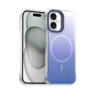 For iPhone 16 Borderless Series Magnetic MagSafe Gradient Color Phone Case(Blue)