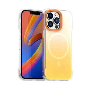For iPhone 13 Pro Borderless Series Magnetic MagSafe Gradient Color Phone Case(Yellow)