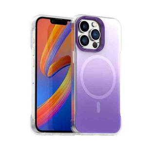For iPhone 13 Pro Borderless Series Magnetic MagSafe Gradient Color Phone Case(Purple)