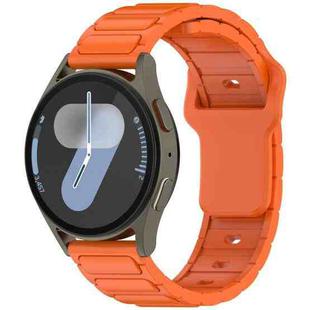18mm I-Shaped Solid Color Silicone Watch Band(Orange)