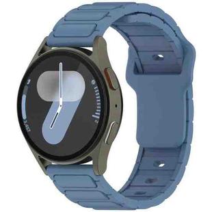 18mm I-Shaped Solid Color Silicone Watch Band(Blue)
