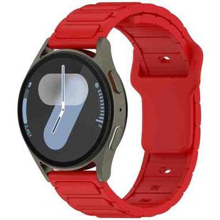 18mm I-Shaped Solid Color Silicone Watch Band(Red)