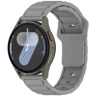 18mm I-Shaped Solid Color Silicone Watch Band(Grey)
