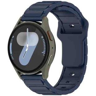 18mm I-Shaped Solid Color Silicone Watch Band(Midnight Blue)