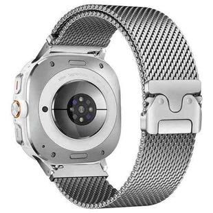 For Samsung Galaxy Watch Ultra 47mm Umbrella Buckle Milanese Stainless Steel Watch Band(Silver)
