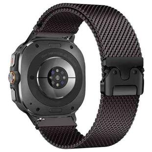 For Samsung Galaxy Watch Ultra 47mm Umbrella Buckle Milanese Titanium Steel Watch Band(Black)