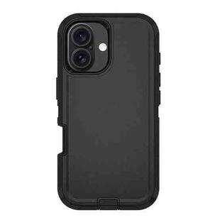 For iPhone 17 Kalebol Shockproof PC Hybrid TPU Phone Case with Back Clip(Black)