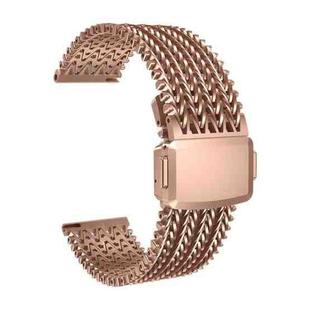 22mm Mesh Magnetic Stainless Steel Watch Band(Rose Gold)