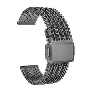22mm Mesh Magnetic Stainless Steel Watch Band(Titanium Color)