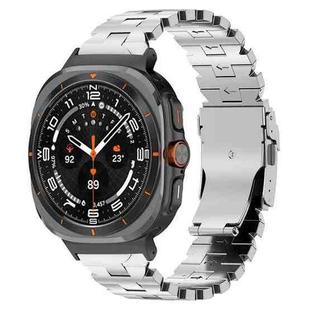 For Samsung Galaxy Watch Ultra 47mm Butterfly Safety Buckle Titanium Alloy Watch Band(Titanium Color)